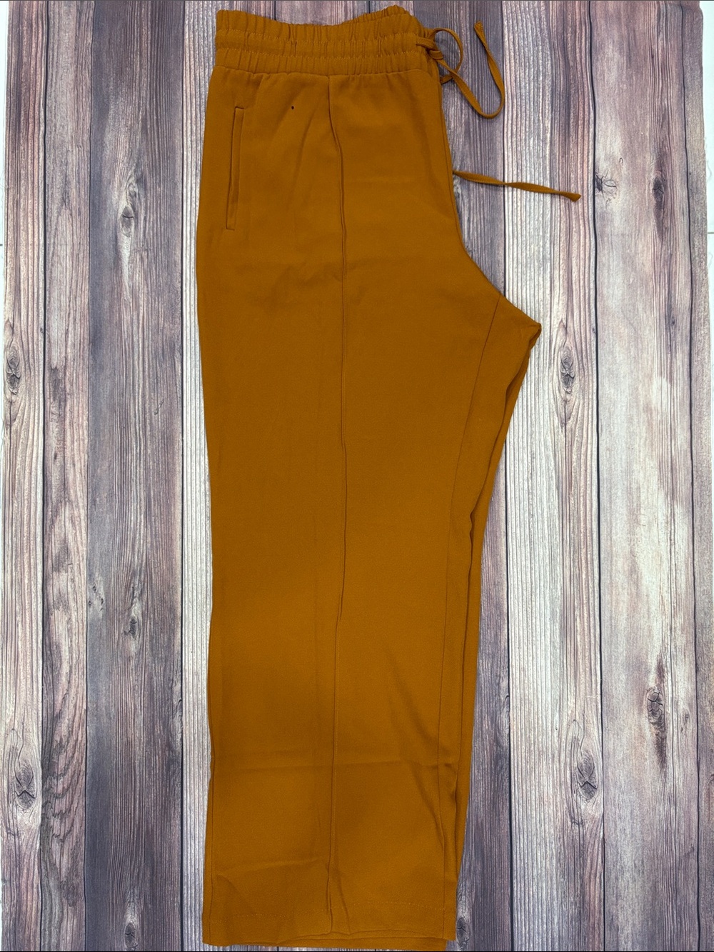 NWT New York & Company Women's Drawstring Wide-Leg Pants in Burnt Orange